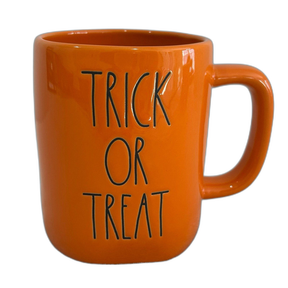 Rae Dunn Ceramic Mug  Trick or Treat Orange Artisan Collection by Magenta